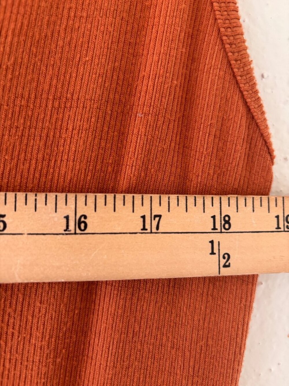 Anthropologie Marina Tiered Wide-Leg  Jumpsuit In Rust Orange Sleeveless Pockets - Picture 11 of 12